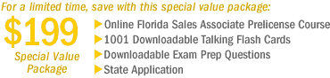 Florida sales associate license course special - $199